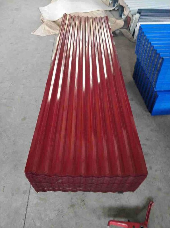 Red Corrugated Sheet Metal High Hardness Corrugated Steel Roof Sheets