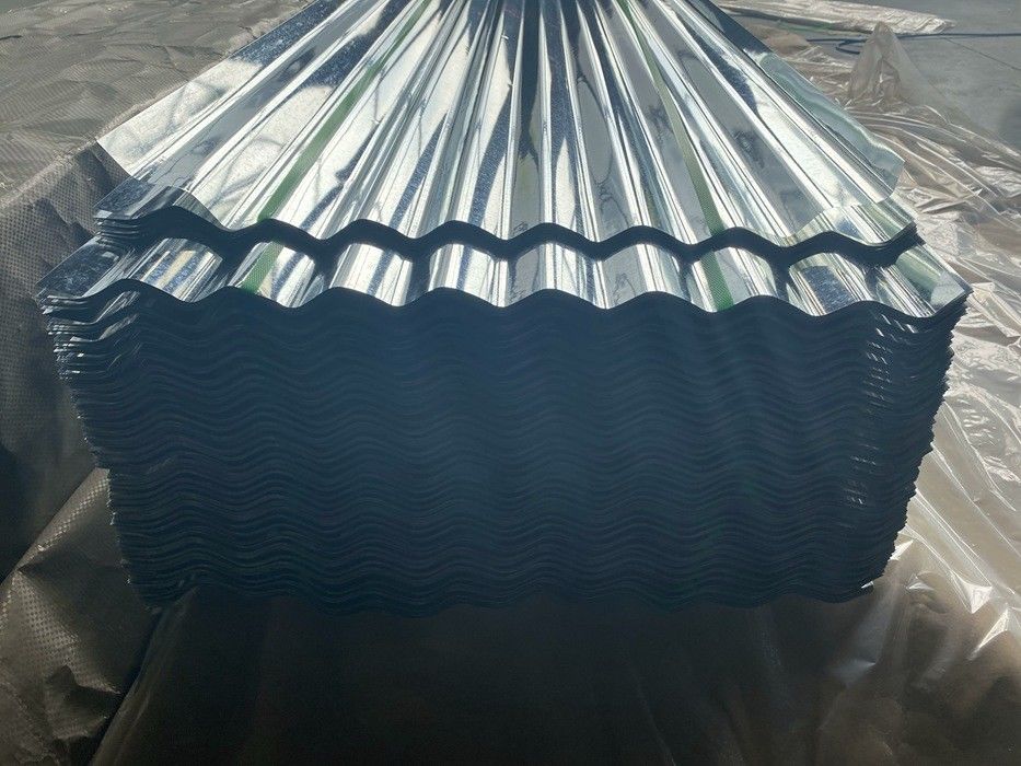 SGCH / G550 Corrugated Galvanized Roofing Sheet with 76mm Wave Profile for Industrial Roof and Wall Cladding