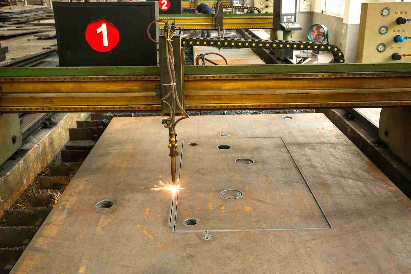 Embedded Punching Laser Cutting Steel Plate For Building Material SGS Approval
